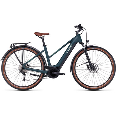 Bicicletta da Trekking Elettrica CUBE TOURING HYBRID ONE 500 TRAPEZ Verde 2023 0